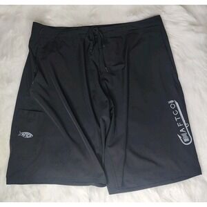 AFTCO Board Shorts Mens 40 Black Fishing Performance Quick Dry Cargo Drawstring